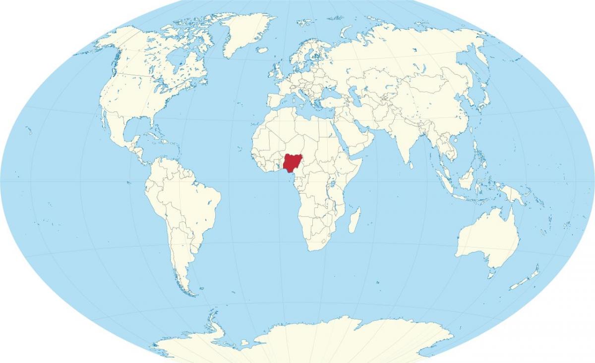 карта света показује Нигерији