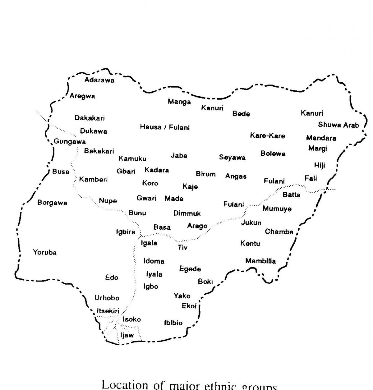нацртати мапу Нигерији