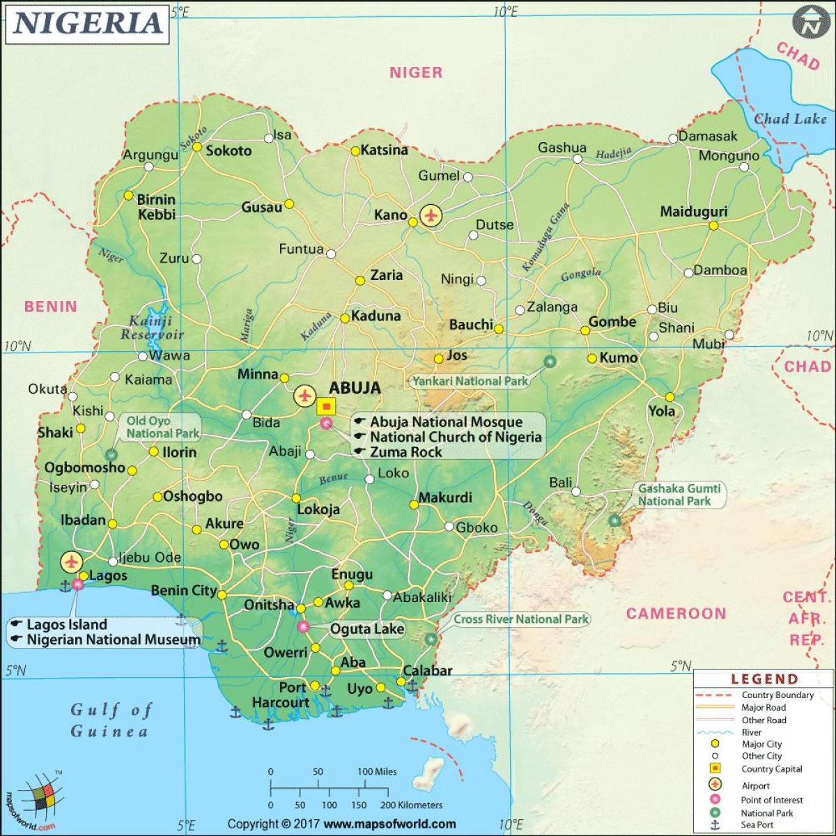 фотографије нигеријске мапи