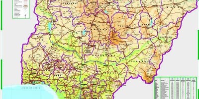Карта Нигерији путу растојање