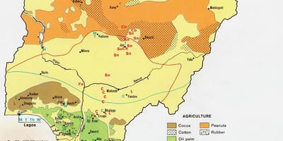 Карта пољопривреде Нигерији