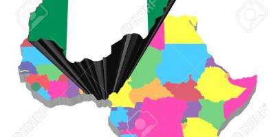 Карта Африке са нигерией нагласио